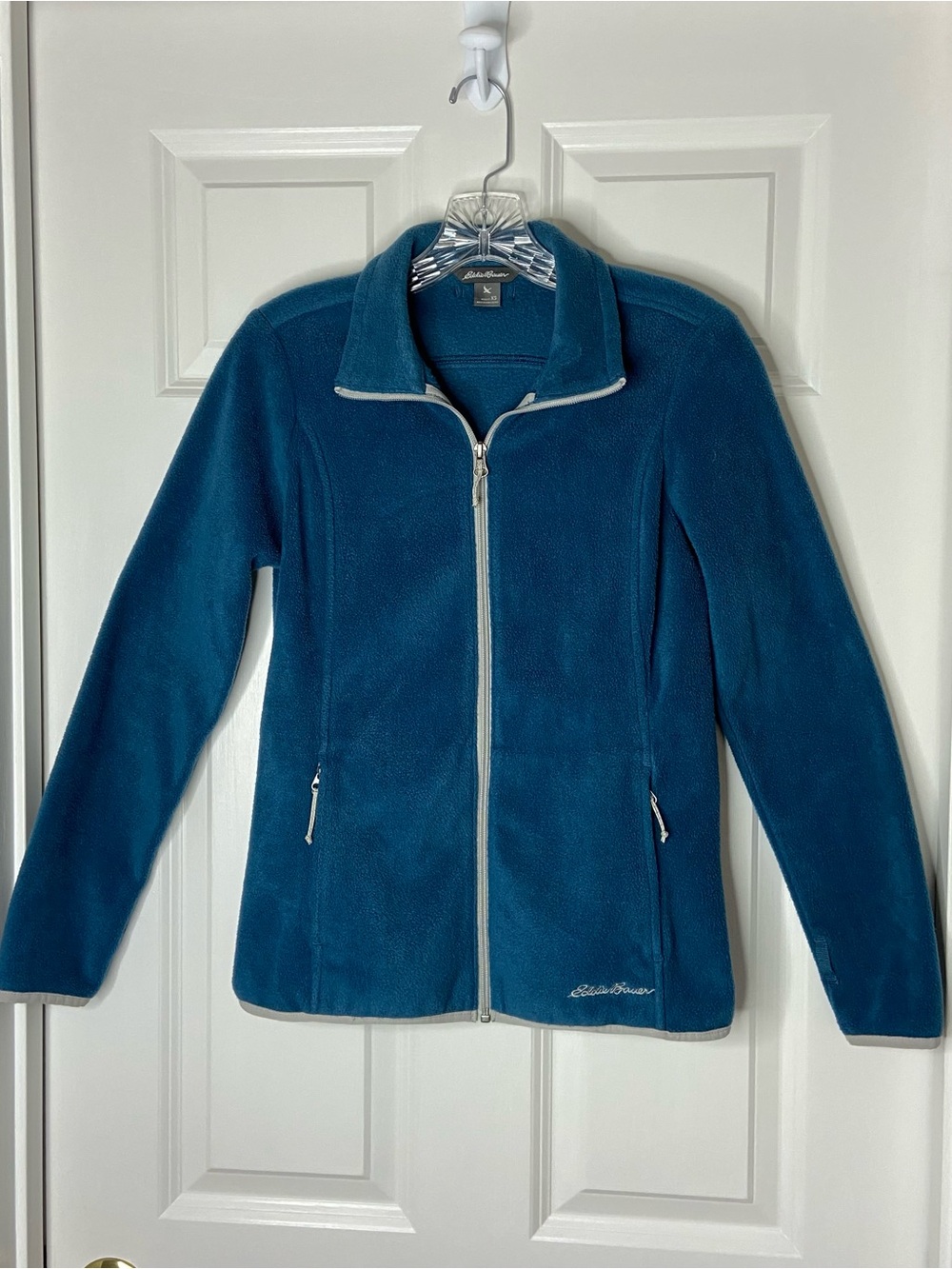 Eddie Bauer Teal Zip-Front Fleece Jacket - Women's